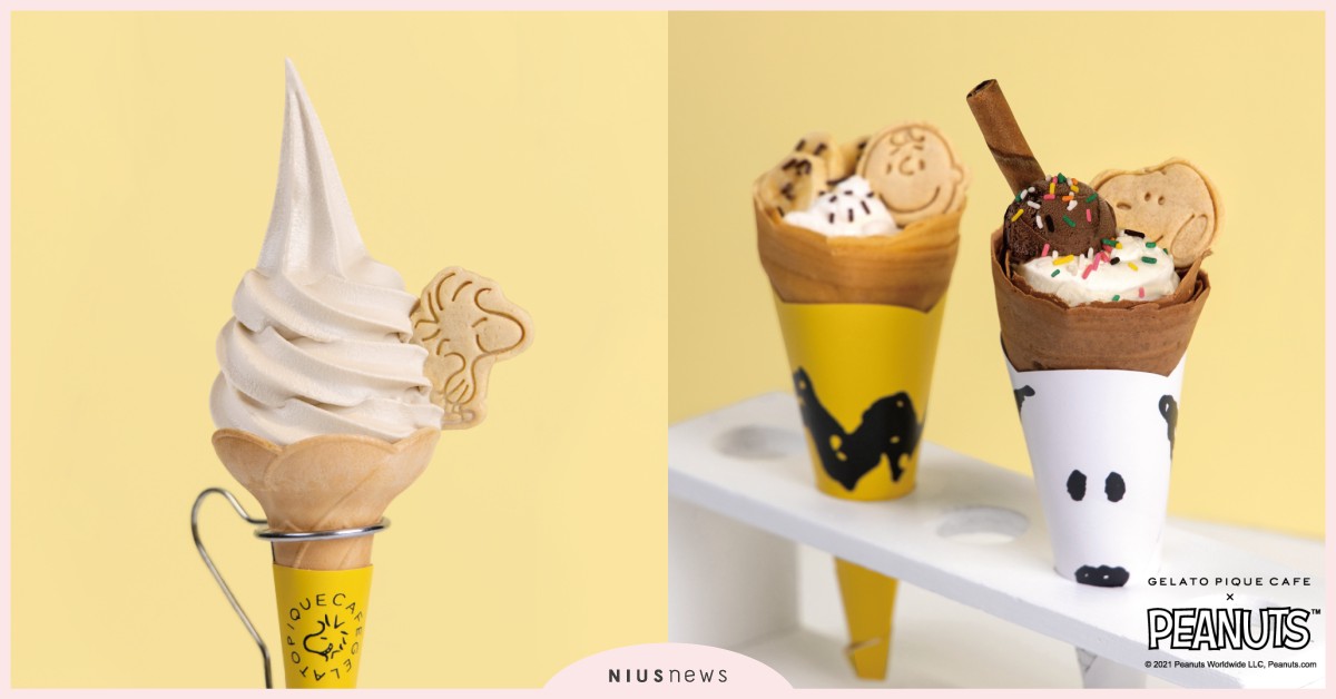 gelato pique×史努比獨家聯名3款甜點、11款周邊！史努比可麗餅必吃 gelato pique café、皮克咖啡可麗餅屋、PEANUTS™花生漫畫、史努比、查理布朗、胡士托、史努比巧克力冰淇淋可麗餅、查理布朗香蕉鮮奶油可麗餅、胡士托牛奶霜淇淋、SNOOPY
