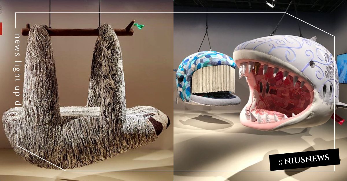 超巨大樹懶吊床！南非藝術家以「瀕危」動物作為靈感發想，一系列傢俱令人好想收藏！ 動物園、瀕危動物、瀕臨絕種、藝術家、設計展