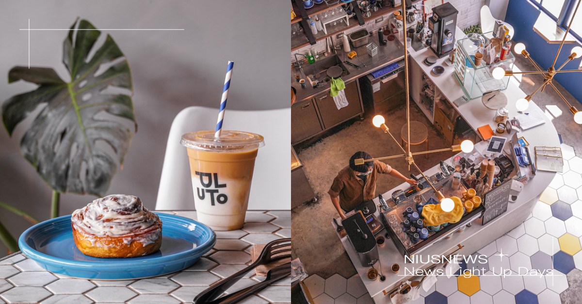 台中南屯英倫風咖啡廳推薦！現烤肉桂捲飄香超人氣，六角型拼磚大理石桌太好拍 艾薇吃台中、台中美食、台中咖啡廳、英倫風咖啡廳、不限時咖啡廳、網美打卡