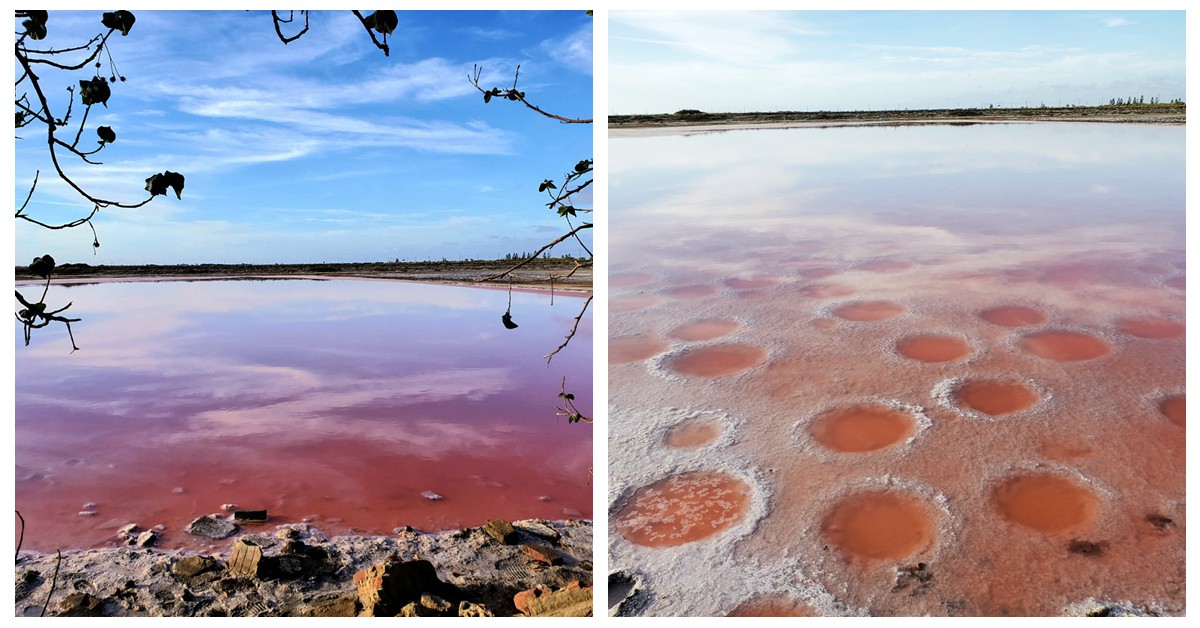 少女粉紅泡泡火星洞太空鹽田 紅藍湖面讓你一秒到歐洲 