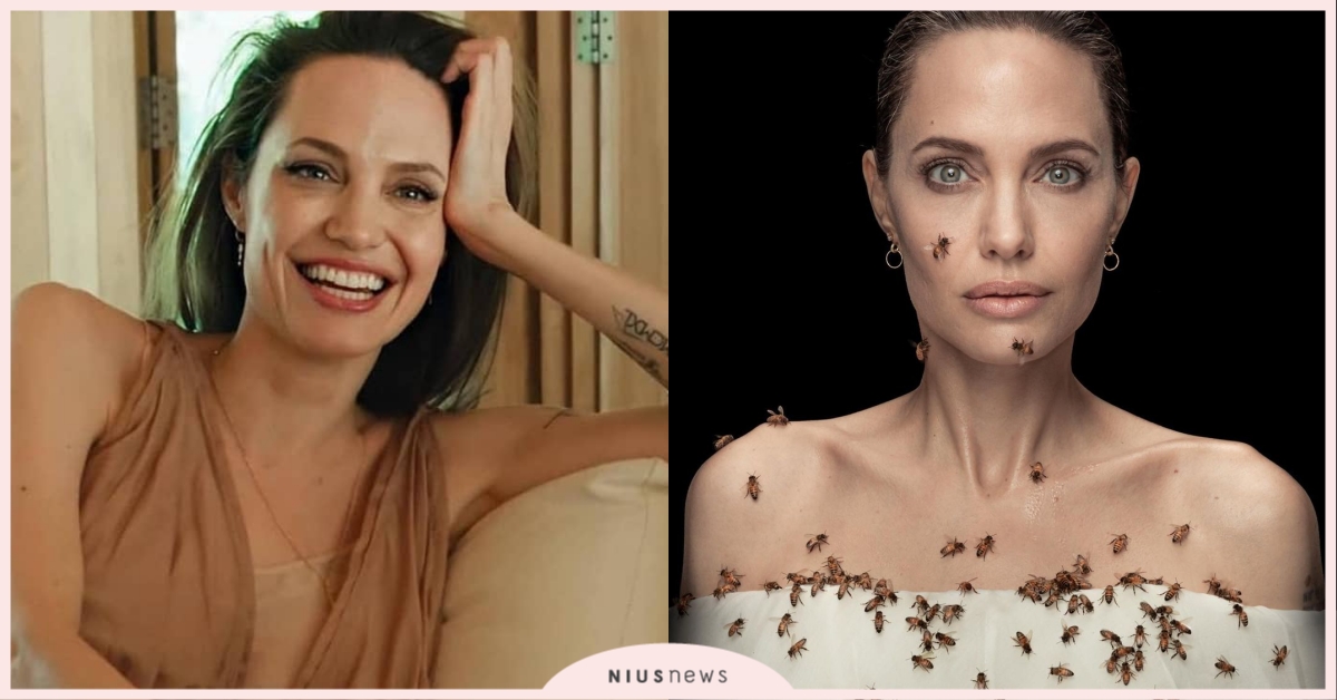 安潔莉娜裘莉「3天不洗澡」蜜蜂爬滿身！女神拍公益廣告驚喊：別螫那裡 安潔莉娜裘莉、520、世界蜜蜂日、蜜蜂、裘莉