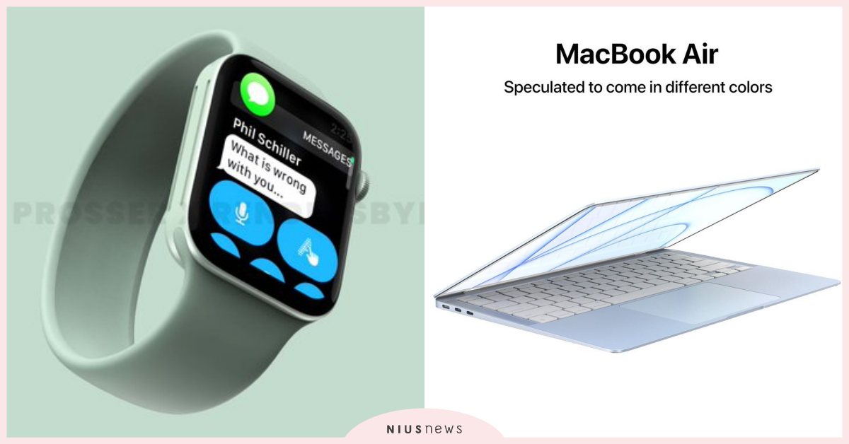 Apple Watch、MacBook將推繽紛新色！渲染圖曝新品外型走方正直角風 Apple、Apple Watch、MacBook Air、蘋果