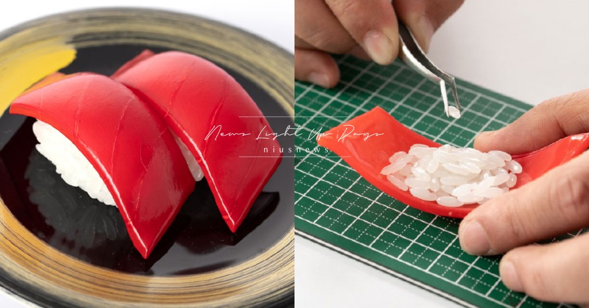 防疫在家做「握壽司」！日本推「擬真食物模型」，親手黏364粒米、為餃子畫金黃焦色 日本、SYUTO、壽司、模型、餃子