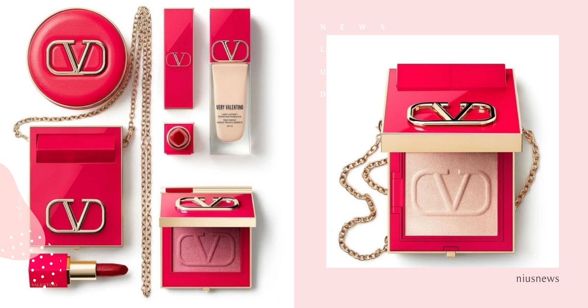 VALENTINO開賣彩妝啦！經典紅搭金色LOGO超霸氣，精品級鍊帶蜜粉餅想收藏 精品彩妝、VALENTINO