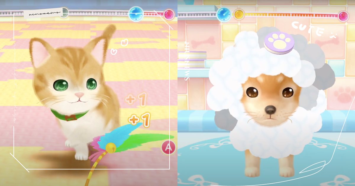 Switch遊戲《汪喵寵物店》7月可愛登場！幫毛小孩洗澡、陪玩體驗店員療癒日常 Switch、任天堂、Switch遊戲、寵物店、狗狗、貓咪、汪喵寵物店、わんニャンペットショップ かわいいペットとふれあう毎日