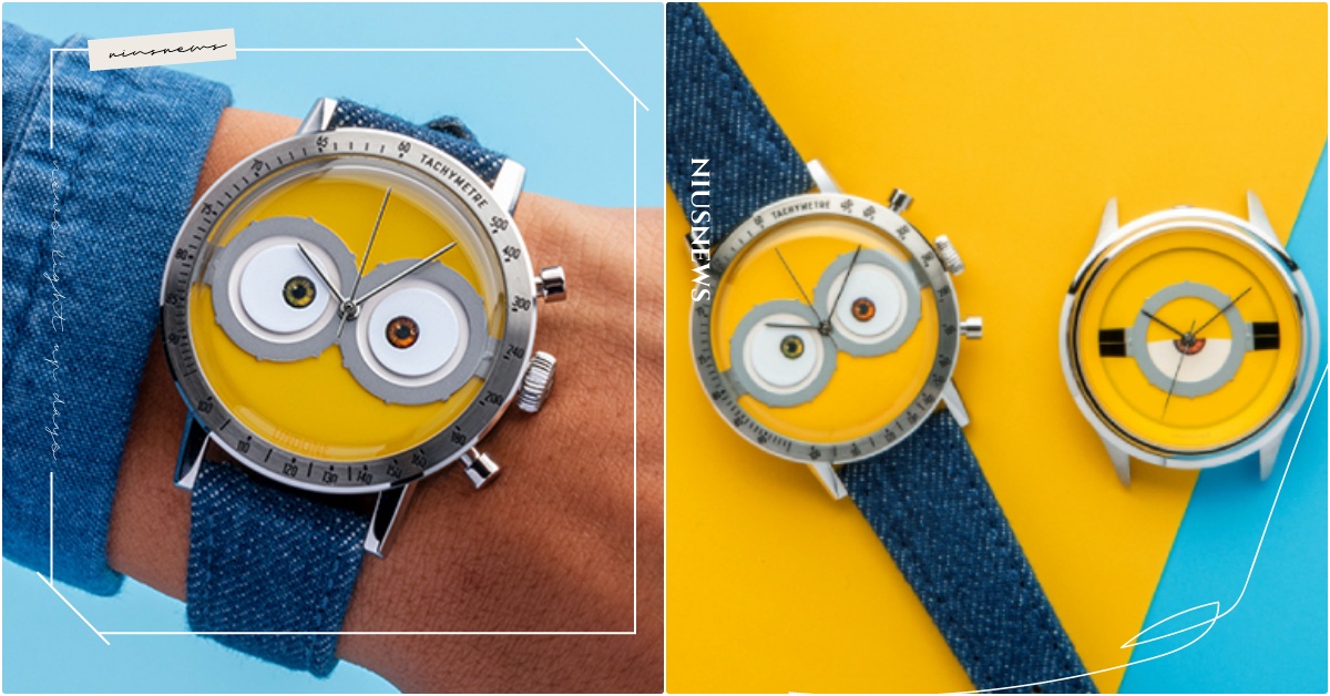 蘿蔔用香蕉語報時？《小小兵》聯名「大頭手錶」超幽默開賣，小黃人整隻縮小戴手上 小小兵聯名手錶、Reebok聯名、小小兵配件、卡通聯名手錶、Minions聯名、小小兵手錶、UNDONE聯名、小小兵電影2022