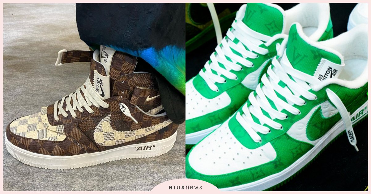 LV聯手NIKE系列曝光！經典老花＋Air Force大勾勾太燒，訂製球鞋搶先看 LV、Louis Vuitton、NIKE、聯名、訂製、Air Force