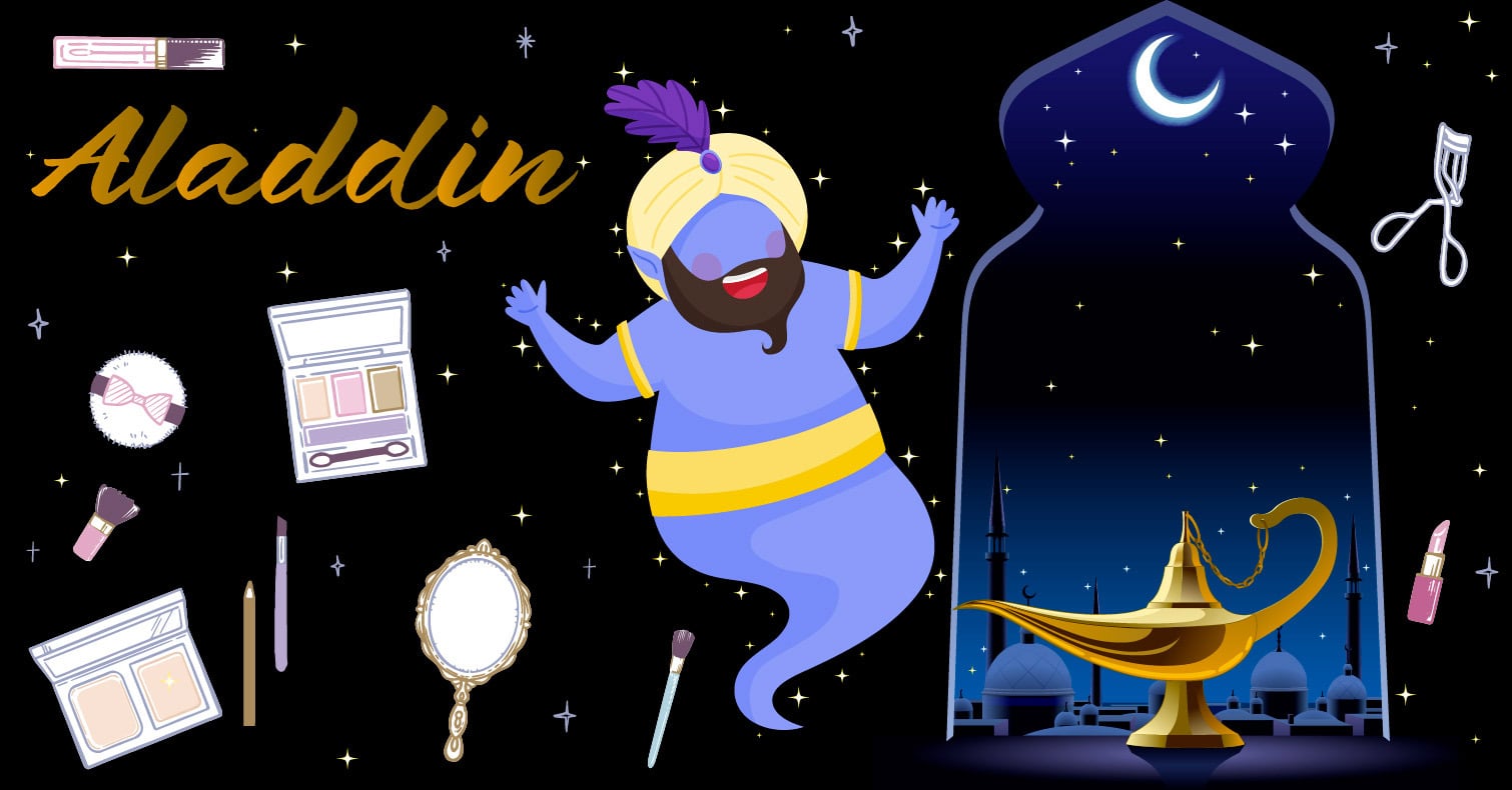 仿妝女神顯身手，反串威爾史密斯「藍色神燈精靈」 阿拉丁、仿妝、神燈、迪士尼、YouTube