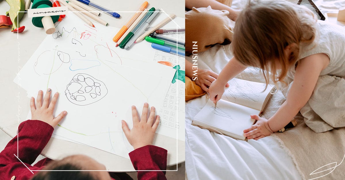 畫畫常用綠色代表愛好和平、橘色是很有主見？從孩子的4個塗鴉特徵觀察個性＆心理狀態 塗鴉、畫畫、幼兒、兒童、心理、發展、安全感、創意、顏色、心理測驗