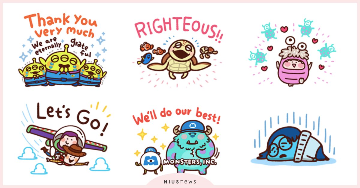 卡娜赫拉×皮克斯聯名貼圖！呆萌版巴斯光年帶胡迪「飛向宇宙」、尼莫與多莉可愛度激增 卡娜赫拉、貼圖、玩具總動員、怪獸大學、毛怪、大眼仔、三眼怪、尼莫、多莉、海底總動員、卡娜赫拉繪製♪WE♡PIXAR