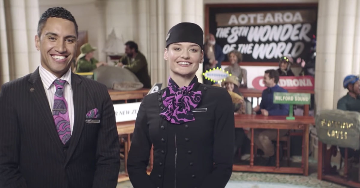 觀看飛安影片的同時，也能遊覽紐西蘭壯麗美景！ 紐西蘭、AirNewZealan、航空、有趣 