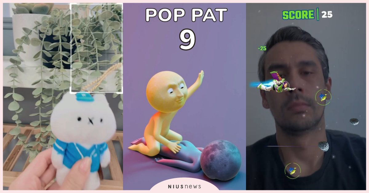 「POP PAT」狂點擊打屁屁好舒壓！5款IG限動遊戲濾鏡，變巴斯光年在宇宙冒險 IG、Instagram、限時動態、巴斯光年、POP PAT、點擊大賽