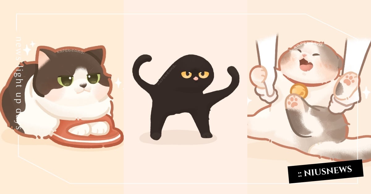可愛到大驚！推特爆紅「貓咪迷因插畫」奇葩喵星人＋超萌畫風引熱議 可愛動物、寵物、毛小孩、貓咪、插畫