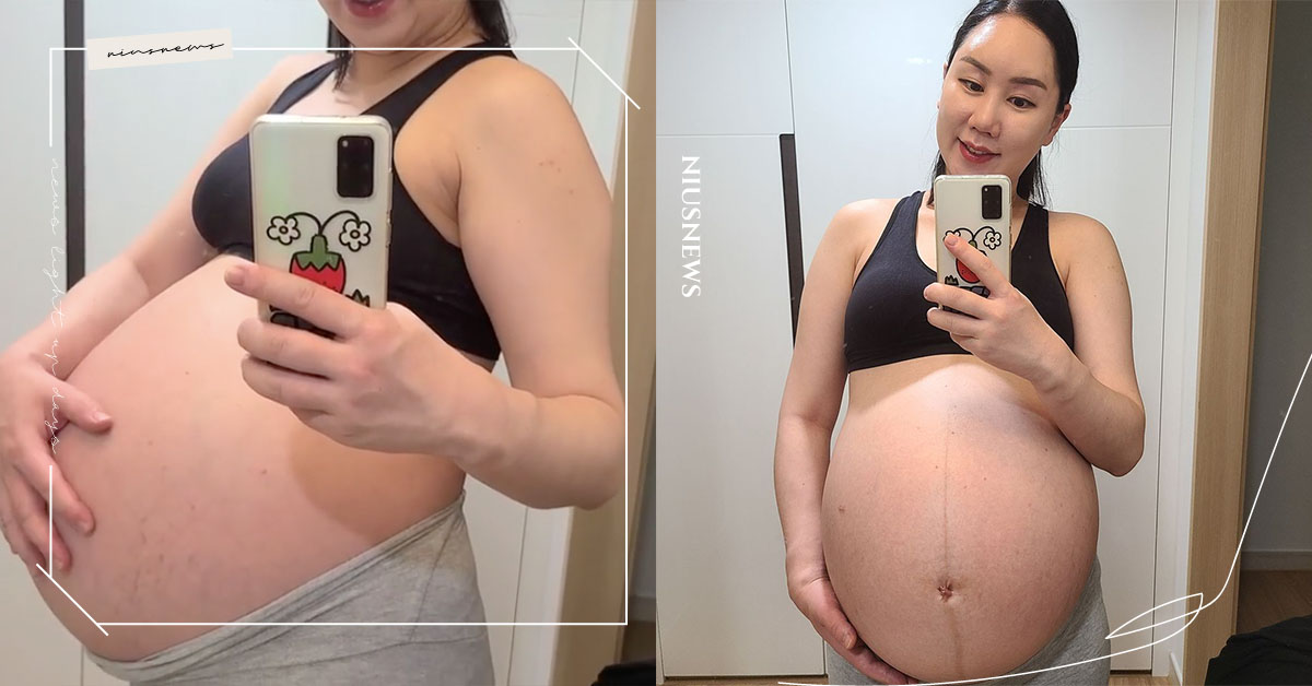 韓國女星懷三胞胎挺巨肚！「子宮好像要掉下來」只能坐輪椅，網：真的太偉大！ 黃信英、三胞胎、懷孕、辛苦、人工受孕