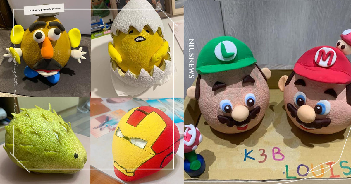 幼兒園的作業根本是考驗爸媽的勞作課！2021中秋節改造柚子創意大賽 中秋節、柚子、創意、勞作、美術作業、DIY、爸爸媽媽、小孩、幼兒園