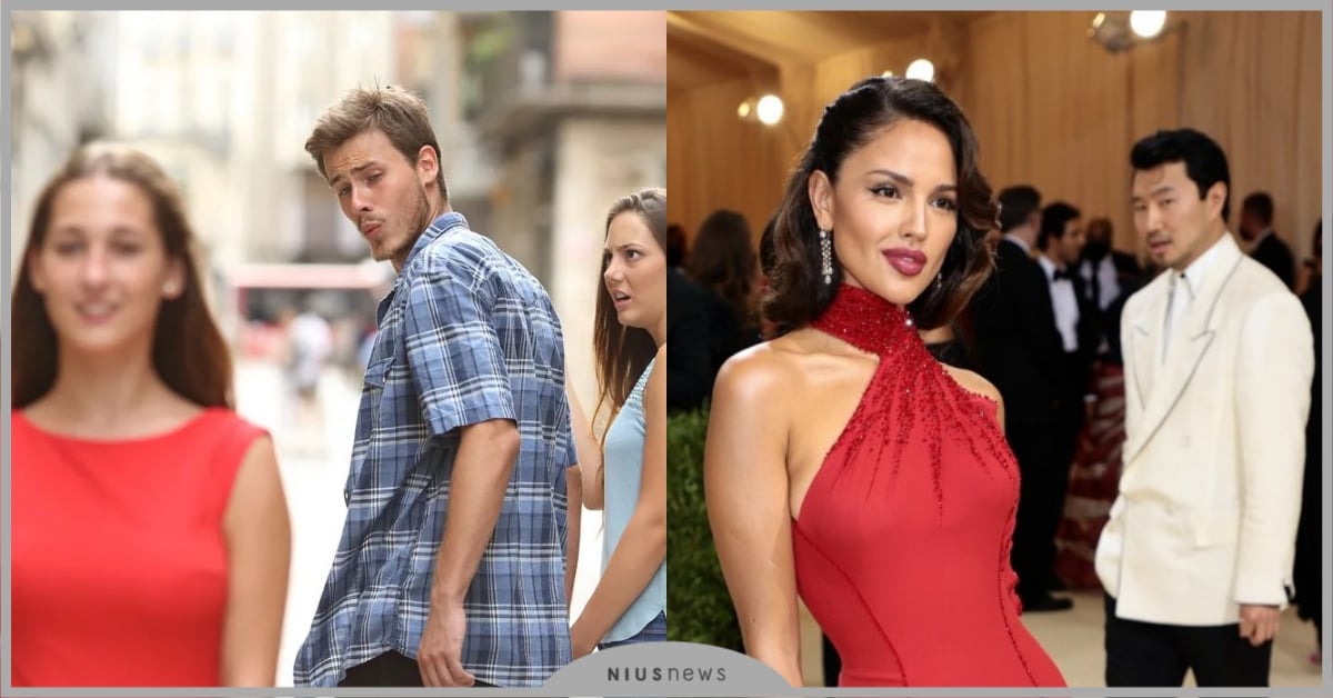 有正妹快看！《尚氣》劉思慕跑趴「偷瞄女神」變梗圖瘋傳，本人IG親道歉：真的美翻 尚氣、尚氣與十環傳奇、劉思慕、劉思慕梗圖、電影