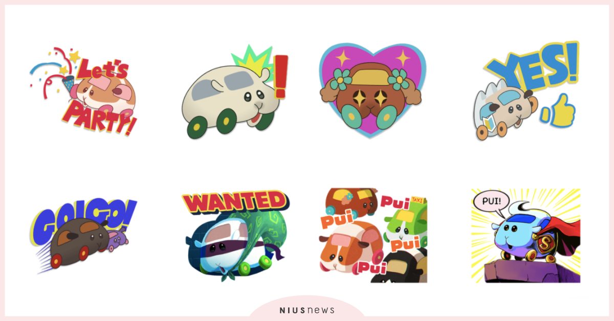 《天竺鼠車車》劇中貼圖正式推出！插畫風「馬鈴薯」揪趴踢、「超人阿比」登陸聊天室 天竺鼠、LINE貼圖、天竺鼠車車、5151、PUI PUI