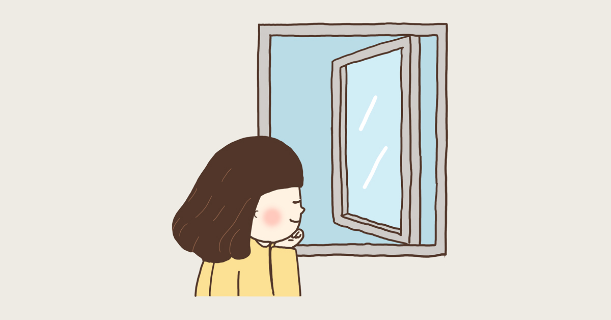 微風迎面吹來的時候，像你的可愛輕輕穿過 可愛、愛情、朋友、家人、插畫