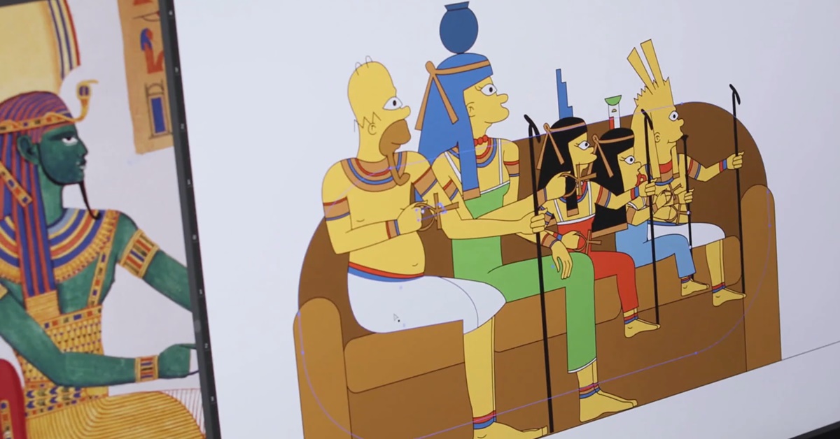 世界創舉！他們把辛普森家庭變成埃及象形文字了！ 美國、翠貝卡電影節、辛普森家庭、創意