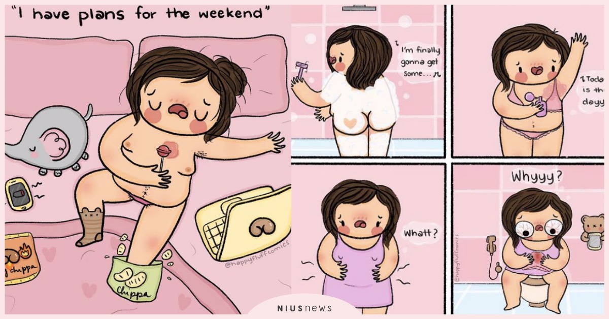 女生都懂的減肥苦！插畫家Akshara Ashok筆下「女孩最有共鳴的時刻」 插畫、插畫家、AksharaAshok、減重、減肥