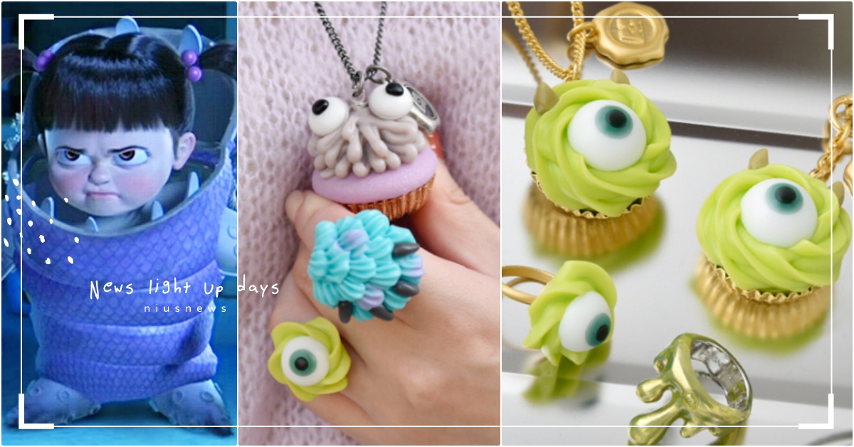 迪士尼《怪獸電力公司》聯名「毛怪＋大眼仔＋藍道飾品」自動發電，尖叫能量桶戴上耳朵 怪獸電力公司聯名、Q-pot.聯名、怪獸電力公司項鍊、怪獸電力公司戒指、毛怪聯名、大眼仔聯名、阿布聯名、藍道聯名