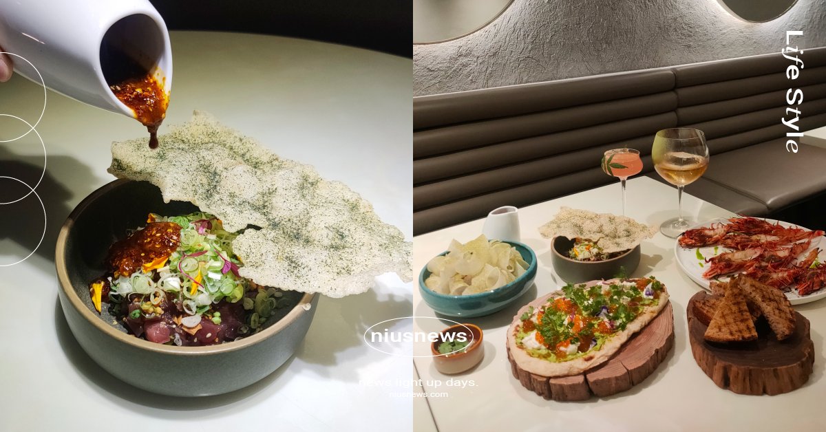 中山區餐酒館「樓上見」春夏新菜！創意翻玩亞洲菜，「怪味魚塔塔」、「烤胭脂蝦」必吃 樓上見、蔡慈偉、Robert、中餐料理、亞洲菜