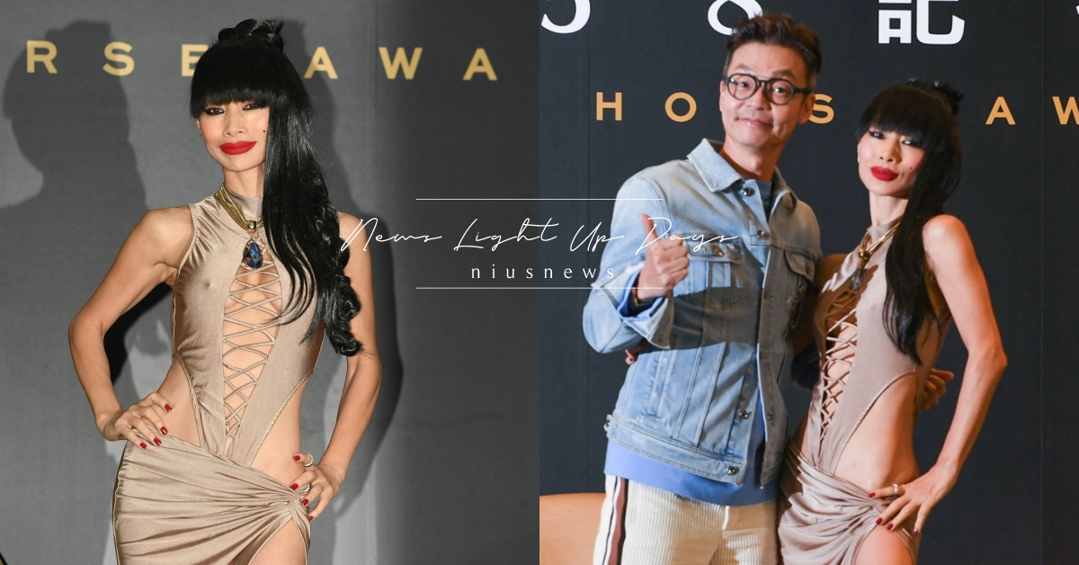 白靈激凸亮相金馬記者會！出關辣秀身材「裡面都沒穿」狂逼問李國煌：有沒有幻想過我？ 白靈、金馬影展、金馬獎、李國煌、金馬