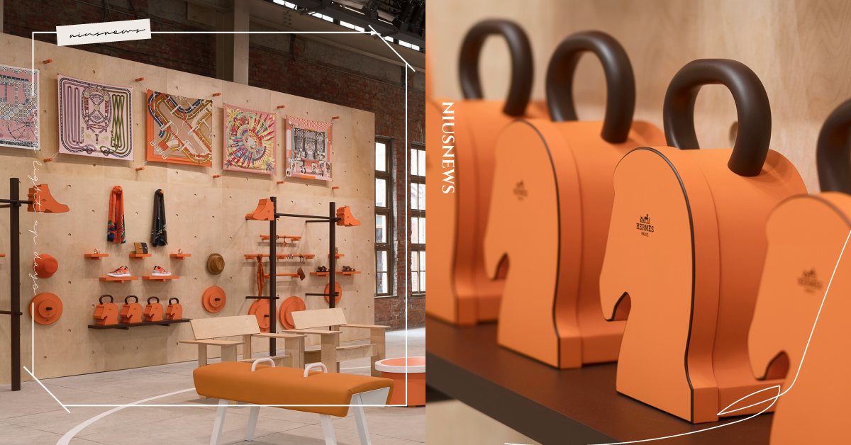 HermèsFit開課！「愛馬仕健身房」整間都橘色，絲巾瑜珈、馬頭壺鈴狂粉快報名 愛馬仕、Hermès、HermèsFit、健身房