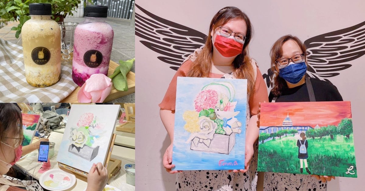 台北畫畫零基礎-三樓畫畫-壓克力畫作，自由決定畫作內容，想畫什麼都可以 台北畫畫、零基礎畫畫、壓克力畫推薦、畫禮物、DIY禮物、中山國中畫畫、龍江路畫畫