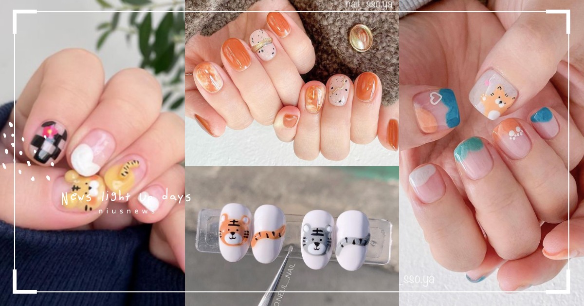 2022韓國「新年美甲」20款範本！立體萌虎、琥珀寶石超應景，紅配金奢華又喜氣 新年美甲、美甲、範本、韓國美甲、農曆新年