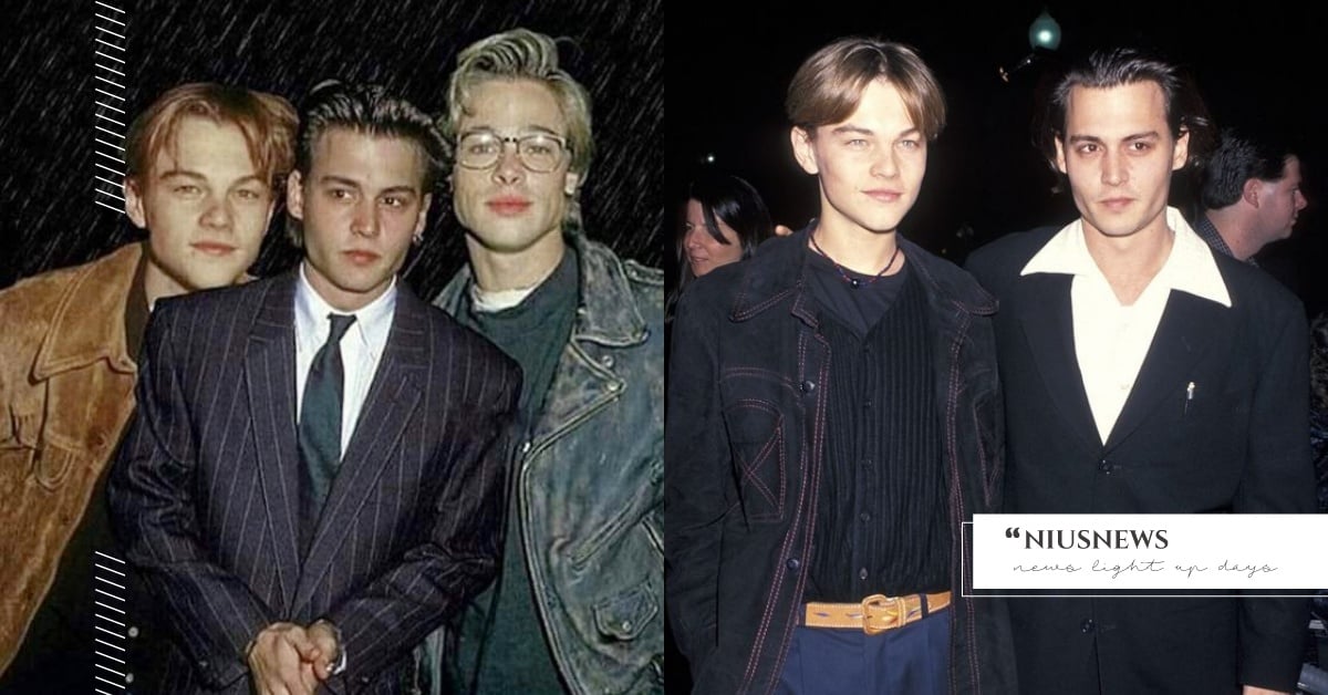 神仙顏值帥到沒天理！李奧納多、強尼戴普、布萊德彼特，三大男神少年同框照太好看！ 李奧納多、強尼戴普、布萊德彼特