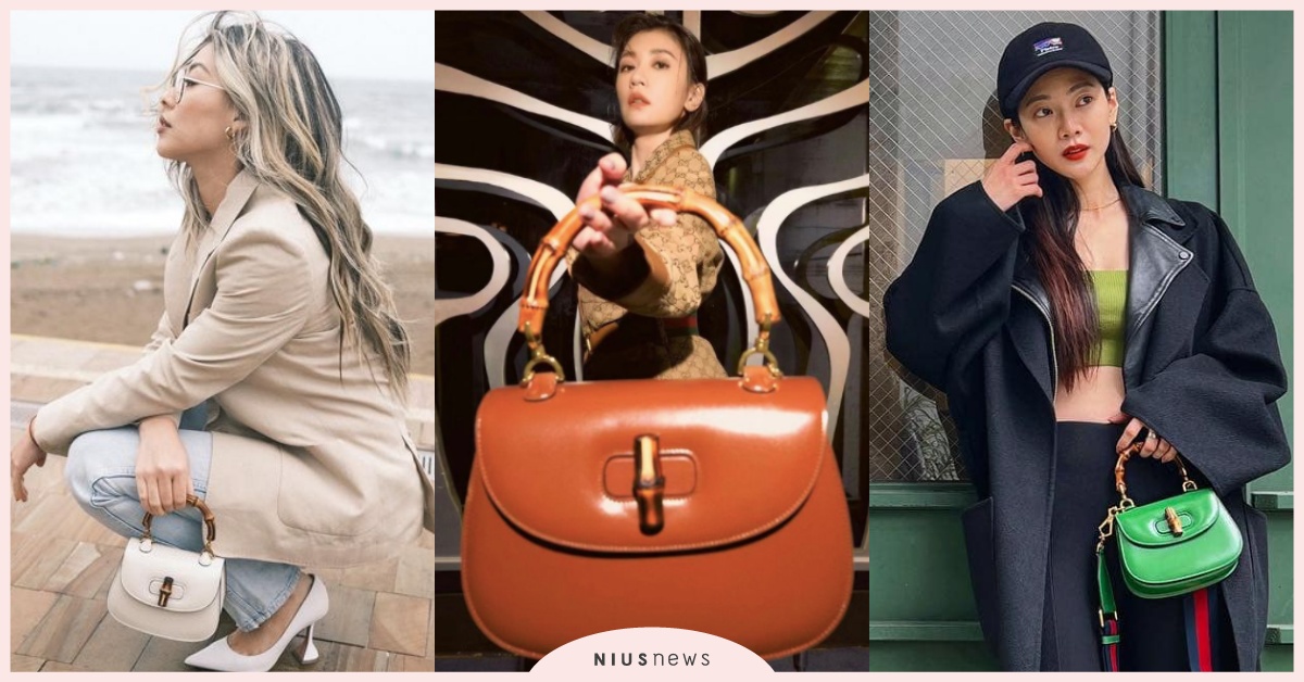 GUCCI新包報到！「復古竹節＋紅綠織帶」，賈靜雯、曾之喬還有蔡詩芸都背上！ GUCCI、竹節包、Bamboo1947