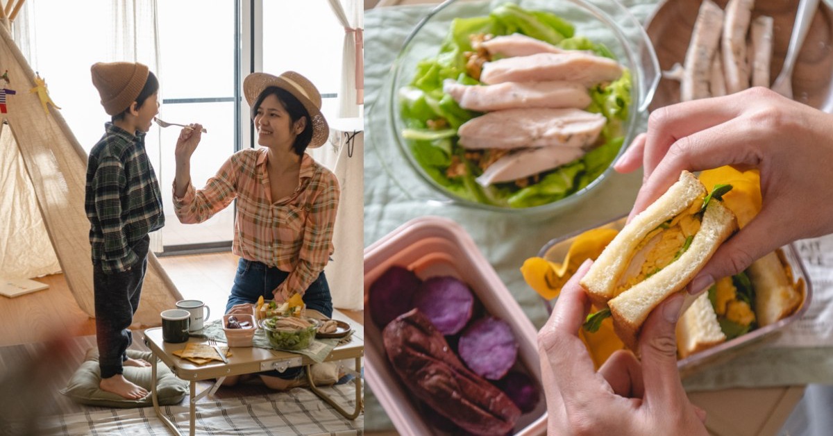 居家野餐計畫：懶人舒肥雞生菜三明治・家常沙拉・香烤紫金地瓜｜NICE GREEn 野餐、居家野餐、宅配生菜、美蔬菜、Nice green