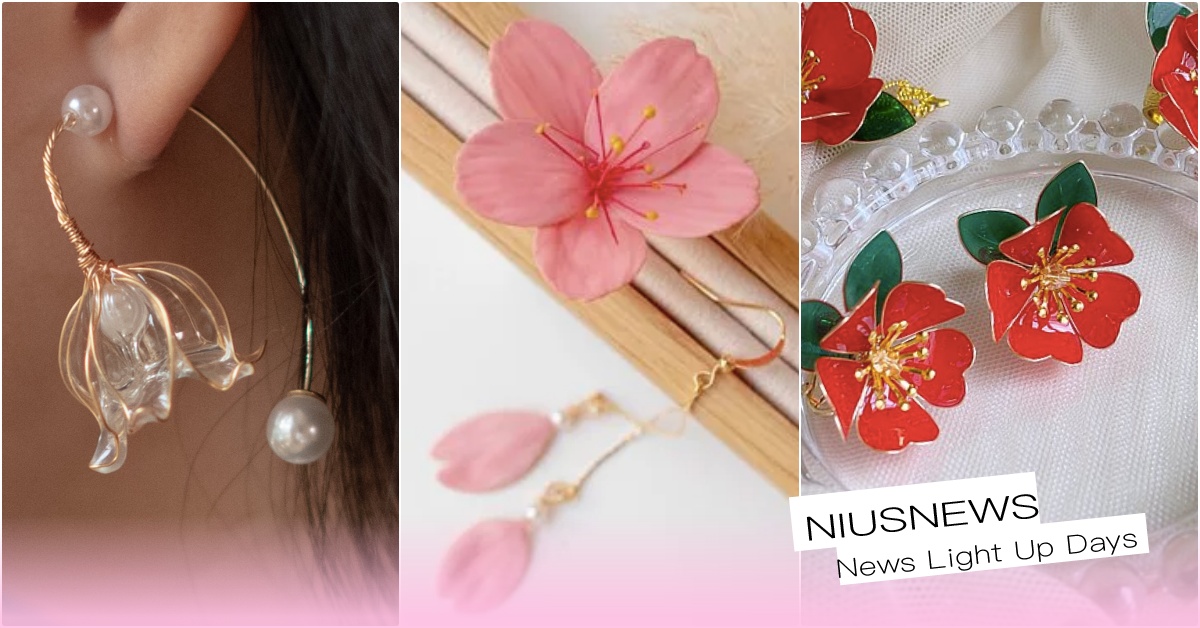 2022春天5款台灣網拍「擬真花朵耳環」推薦！櫻花＆鈴蘭＆彼岸花夢幻盛開在耳尖 花耳環、花朵耳環、仿真擬真花耳環、台灣耳環品牌推薦、網拍耳環推薦、網拍飾品賣家推薦、2022春天耳環流行