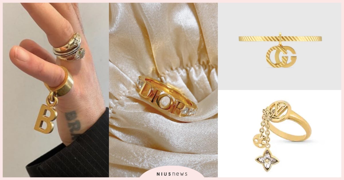 6款「精品Logo戒指」推薦！GUCCI、FENDI小墜飾設計，LV這款萬元有找 精品、飾品、Logo戒指