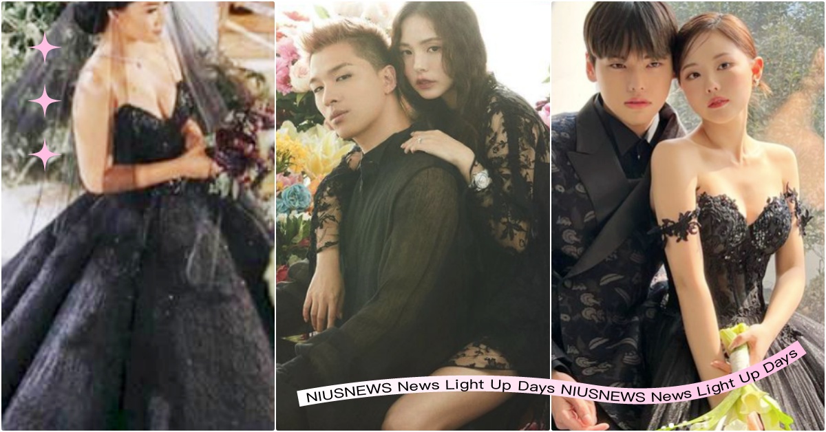 穿黑的結婚！5對「韓女星黑色婚紗」正流行推薦，閔孝琳＆朴信惠這件又美又霸氣 朴信惠婚紗、韓星婚紗、韓星婚禮、閔孝琳婚紗、洪瑛琦婚紗、韓國模特兒婚紗、崔素拉婚紗、黑色婚紗、韓星黑色婚紗