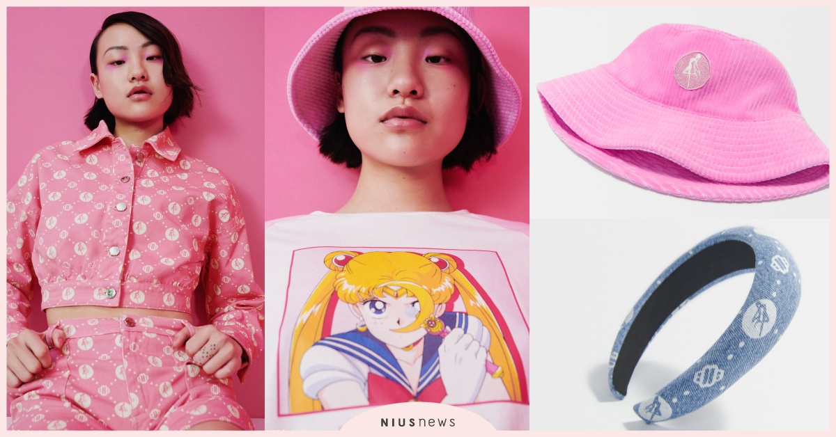 月光仙子粉紅套裝太好看！《美少女戰士》×法國牌Maje，變身剪影漁夫帽、髮箍必收 美少女戰士、月光仙子、Maje、聯名、服裝