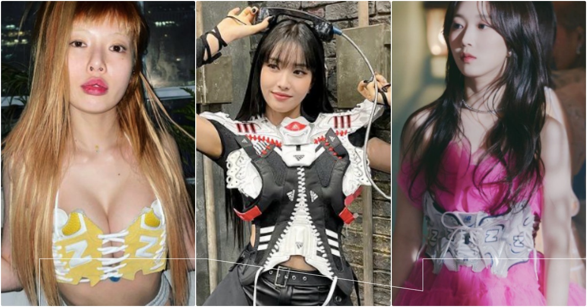 馬甲？手套？5套韓星破格「球鞋神改造穿搭」爆熱議，泫雅單穿辣爆、JYP女團最夢幻 韓星改造、韓國造型師、韓團服裝、女團造型服裝穿搭、NMIXX服裝穿搭