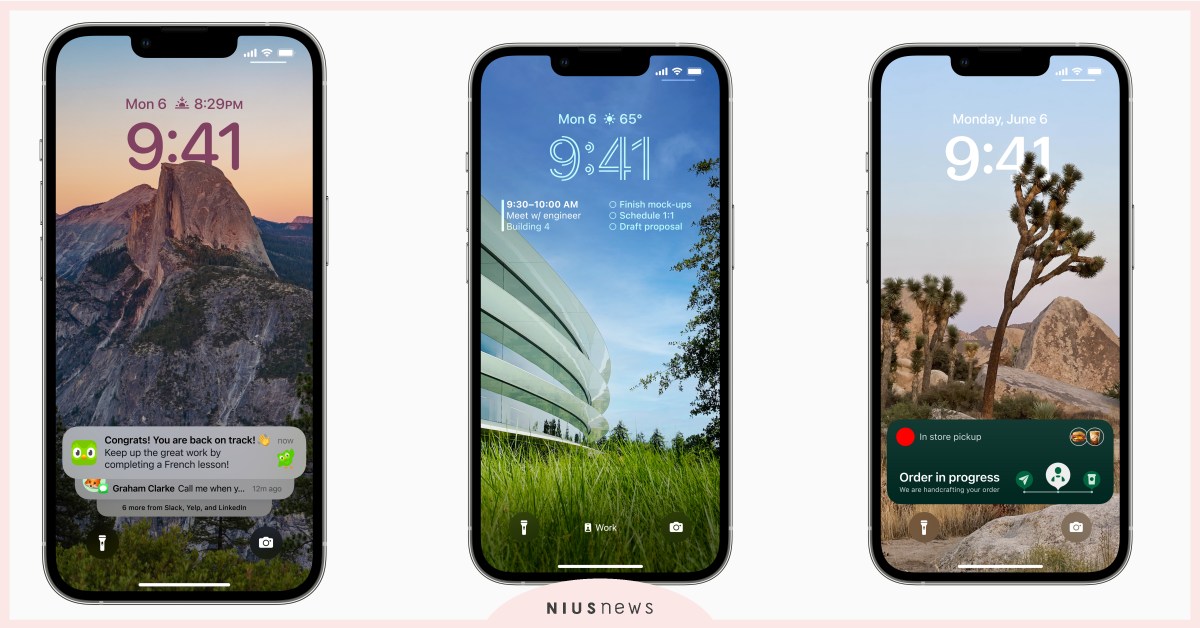 iOS16鎖定畫面「時間」樣式顏色可換！蘋果2022WWDC懶人包，M2晶片登場 Apple、蘋果、WWDC、2022WWDC、iOS16、