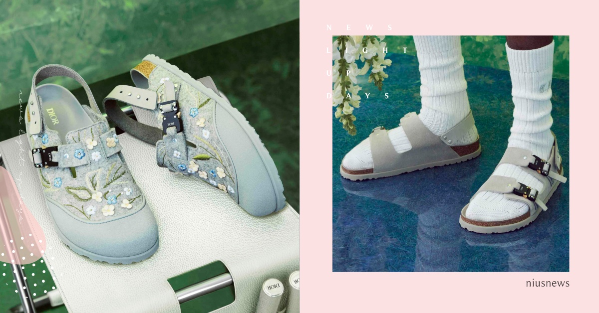 DIOR×勃肯聯名曝光！專屬質感灰＋迪奧鎖釦還有可愛小花，細節價格一次看！ DIOR、勃肯鞋、聯名、涼鞋、拖鞋