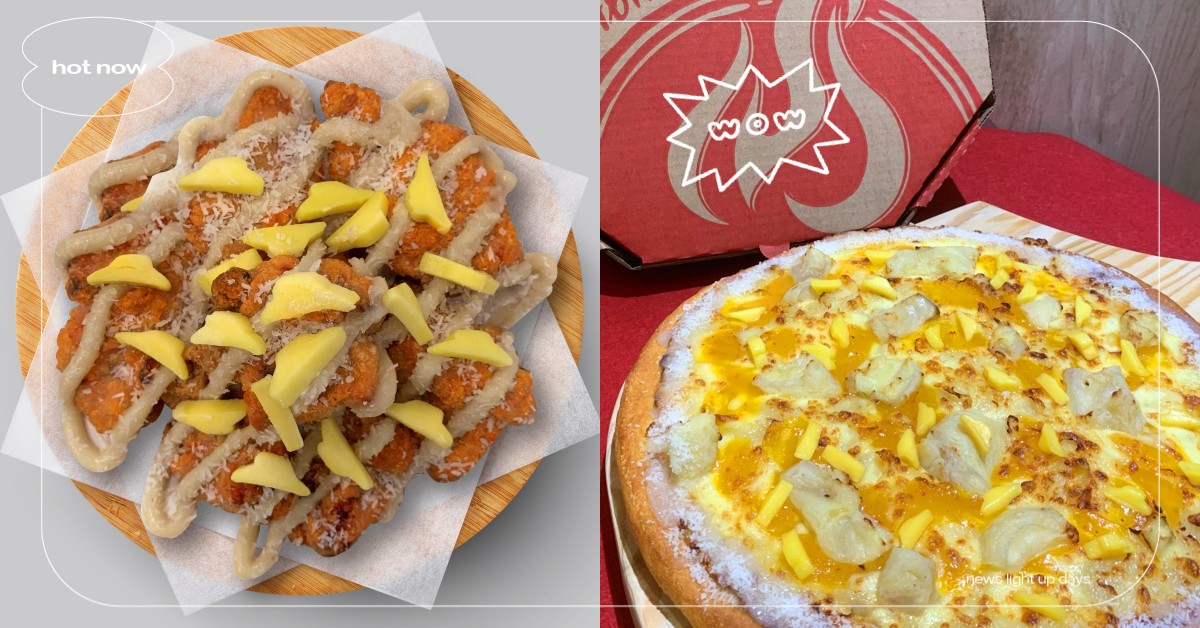 必勝客「榴槤比薩」回歸！結合芒果打造「榴芒水金金比薩」，更加碼「榴槤起司唐揚雞」 必勝客、榴芒水金金比薩、榴槤起司唐揚雞、必勝水果禮盒、榴槤比薩、榴槤、逗陣Hot台味