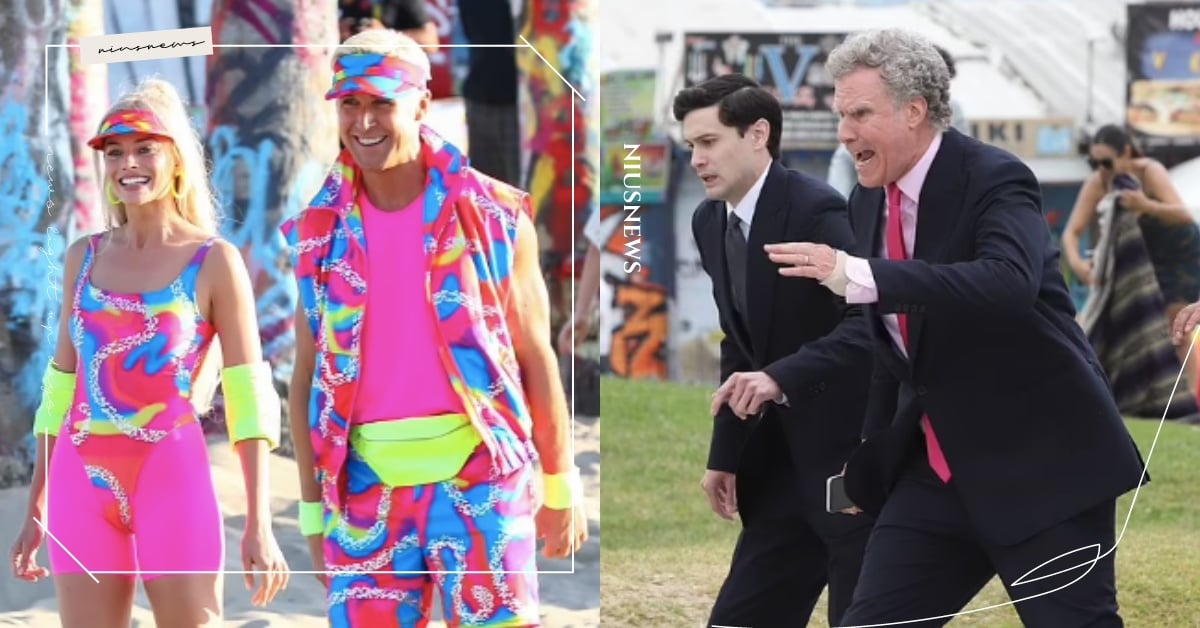 又是情侶裝！《芭比》真人版高清場邊照再曝，瑪格羅比、萊恩葛斯林復古螢光直排輪登場 芭比、真人電影、場邊照、肯尼、 瑪格羅比