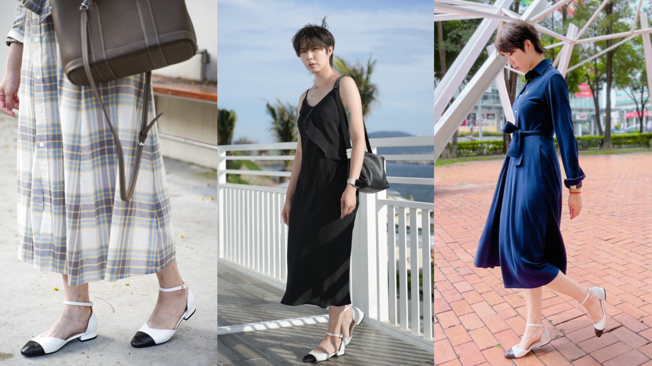 MELROSE美樂斯女鞋｜小香風優雅質感撞色拼接羊皮尖頭鞋，任何洋裝都百搭。 女鞋、MELROSE、MELROSE美樂斯