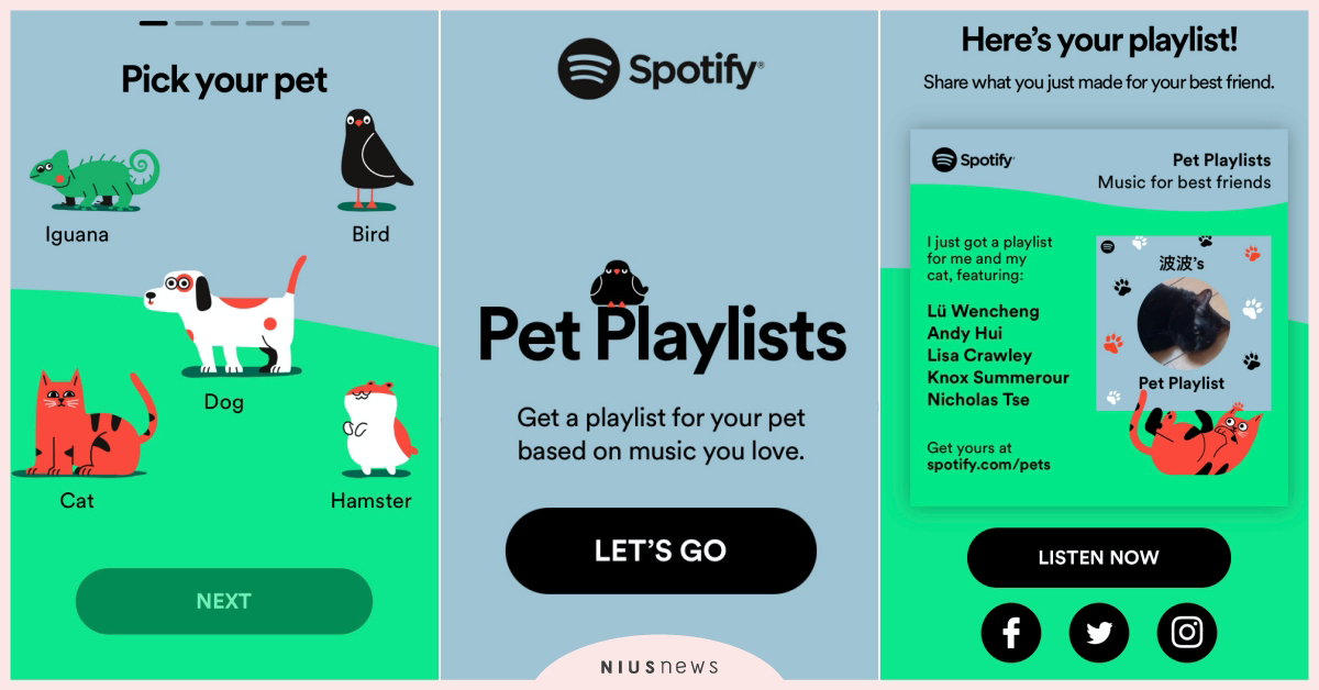 超可愛「Spotify寵物歌單」根據毛孩性格＆心情選歌，3步驟匯出專屬音樂清單！ Spotify寵物歌單、PetPlaylist、性格、心情、專屬音樂清單、音樂品味、毛孩、萌寵、可愛寵物