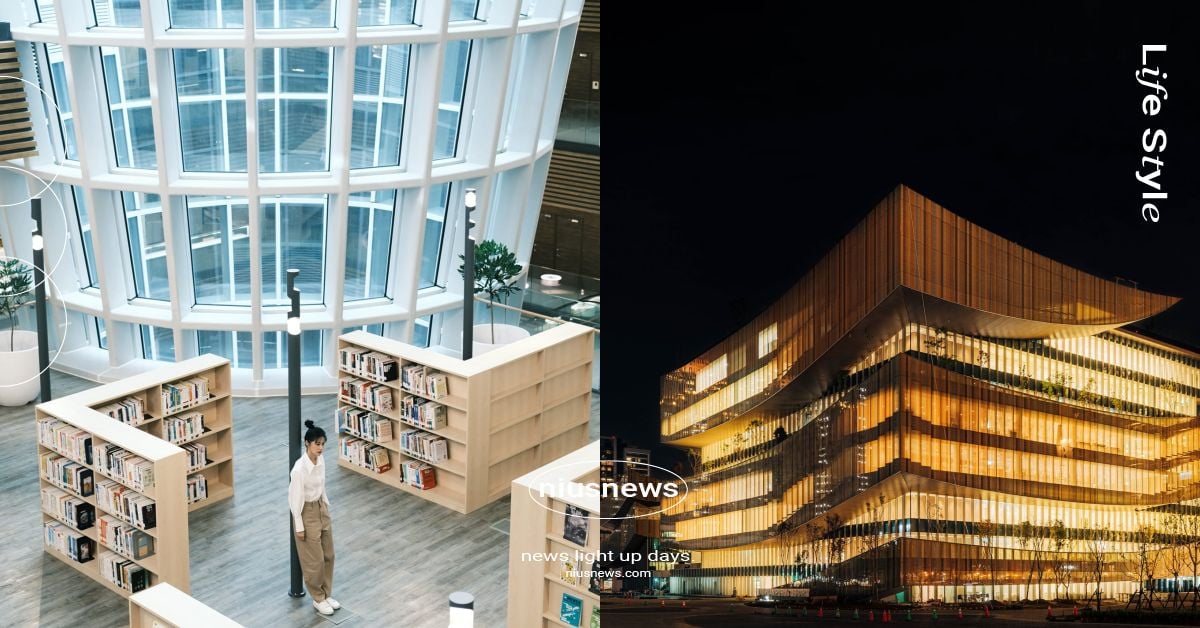 最新打卡點「桃園市立圖書館新總館」正式開館！蔦屋、星巴克進駐，戶外螺旋階梯必拍 桃園市立圖書館新總館、鄭文燦、桃園旅遊、桃園打卡點、蔦屋書店、星巴克、影城