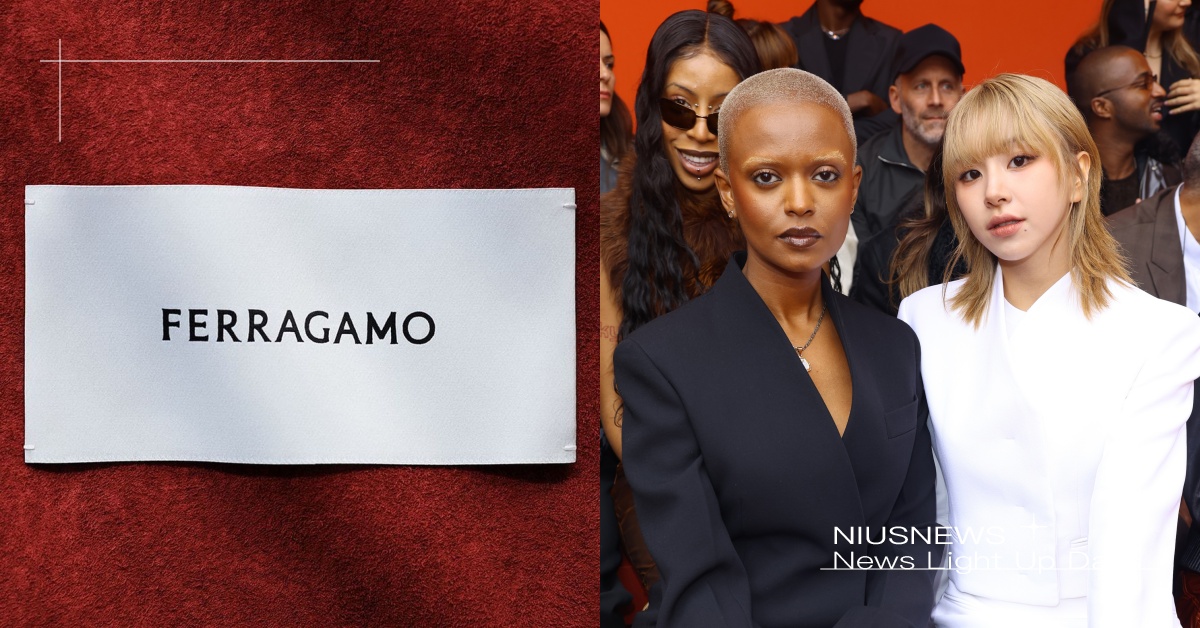 FERRAGAMO更名＋改新標！TWICE彩瑛坐頭排，新任創意總監首秀「紅通通」 FERRAGAMO、更名、新logo、TWICE、彩瑛、新任創意總監、Maximilian Davis、米蘭時裝週