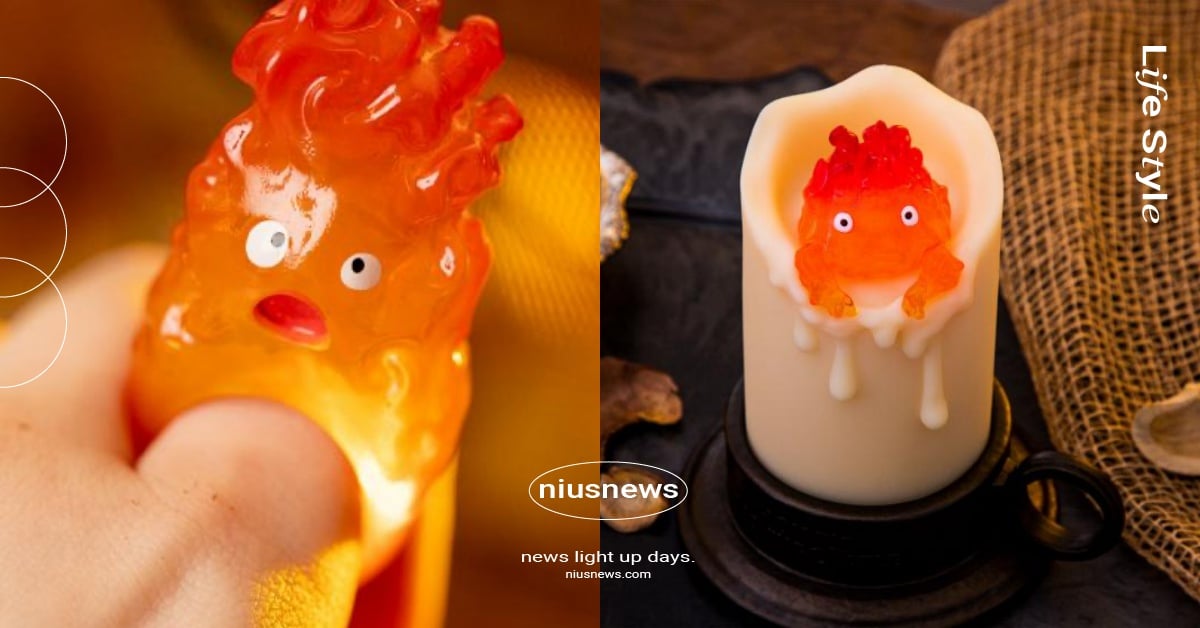 吉卜力《霍爾的移動城堡》卡西法超萌周邊！火焰表情包造型戒必收、化身燭光小精靈夜燈 吉卜力、霍爾的移動城堡、卡西法、造型戒指、夜燈