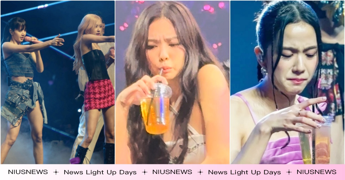 BLACKPINK演唱會「喝到神秘怪水」！3成員表情失控全被拍網笑：Rosé怎了 Jennie飲料、BLACKPINK演唱會高雄、BLACKPINK演唱會飲料、BLACKPINK演唱會台灣、rose演唱會