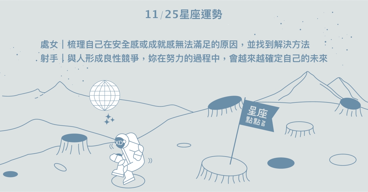 11/25星座點點名：水瓶慢半拍發現默默滋長的情感。每日星座進化2.0 星座運勢、當日運勢、星座點點名、每日星座進化2.0