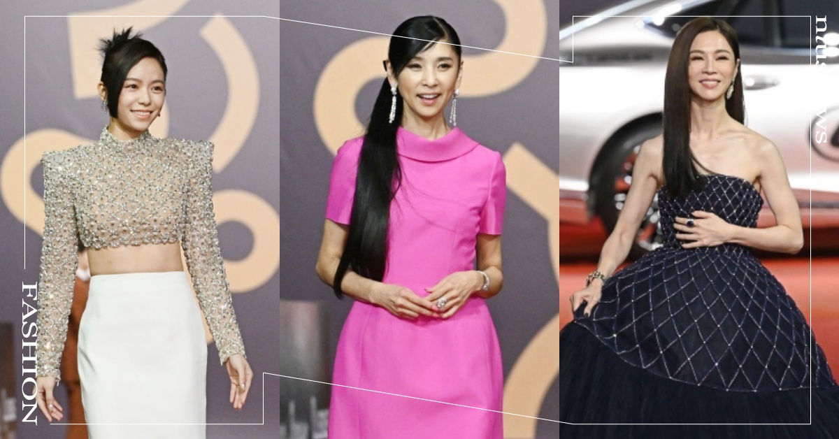 【金馬59紅毯】謝盈萱霸氣澎裙、宋芸樺水鑽鏤空氣勢足，黑木瞳芭比粉短洋裝俏麗登場 金馬59、紅毯、女星、穿搭、紅毯穿搭